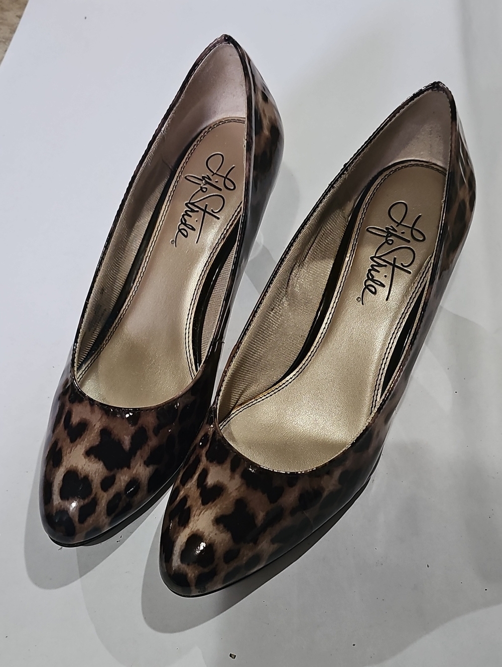 Life Stride Leopard-Print Pointed Toe Pumps - Brown/Black